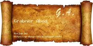 Grabner Abod névjegykártya